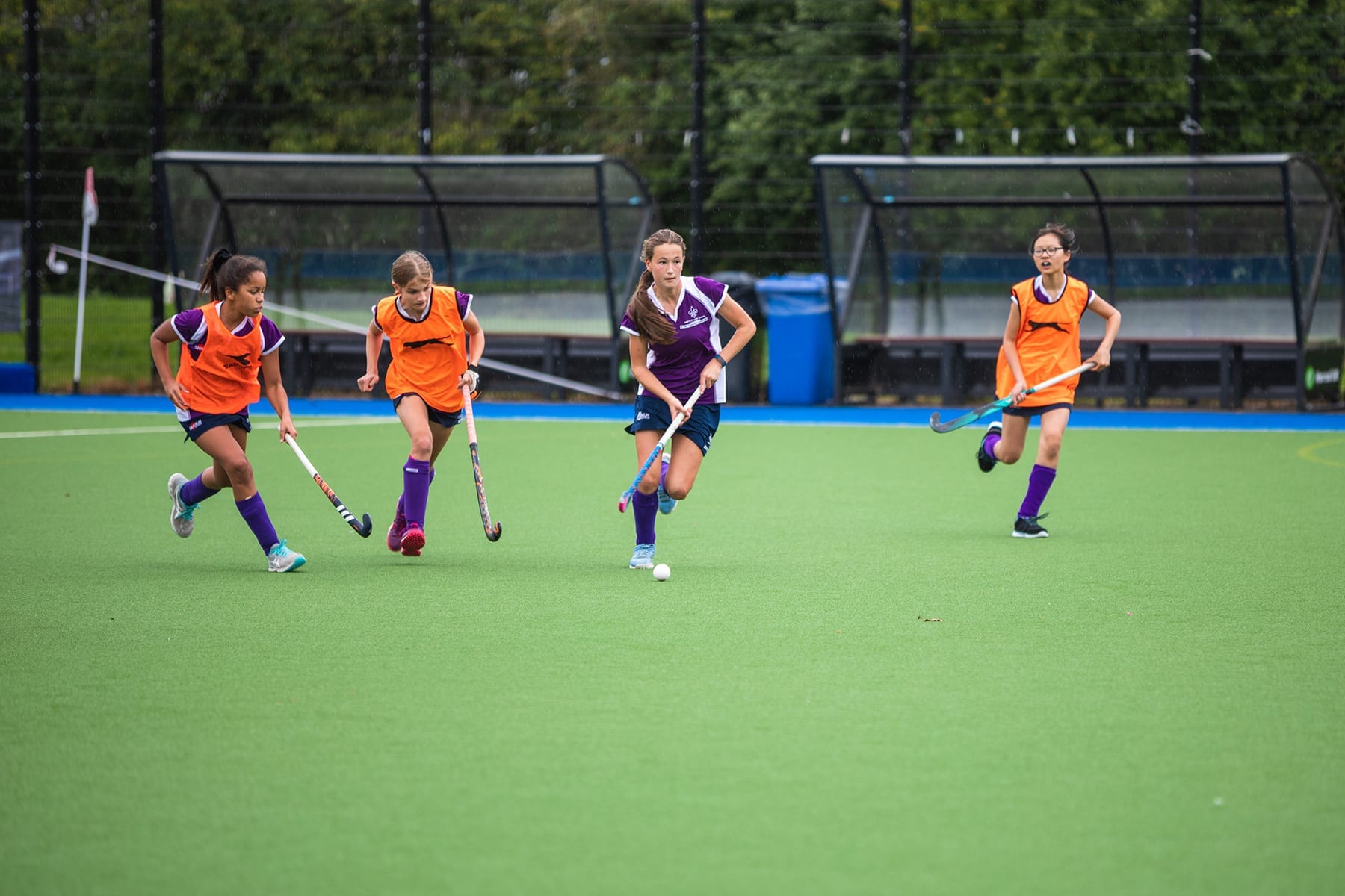 Girls playing Hockey