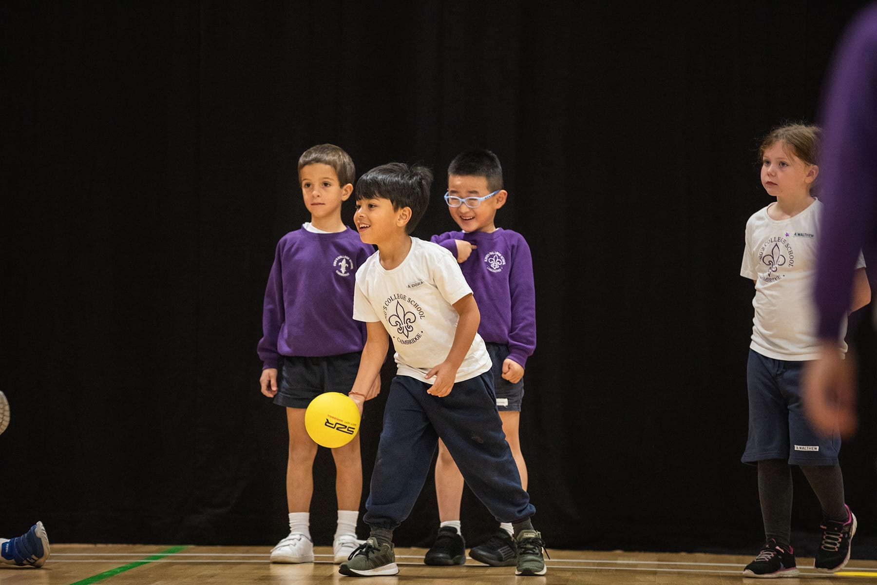 Pupils playing indoor sports