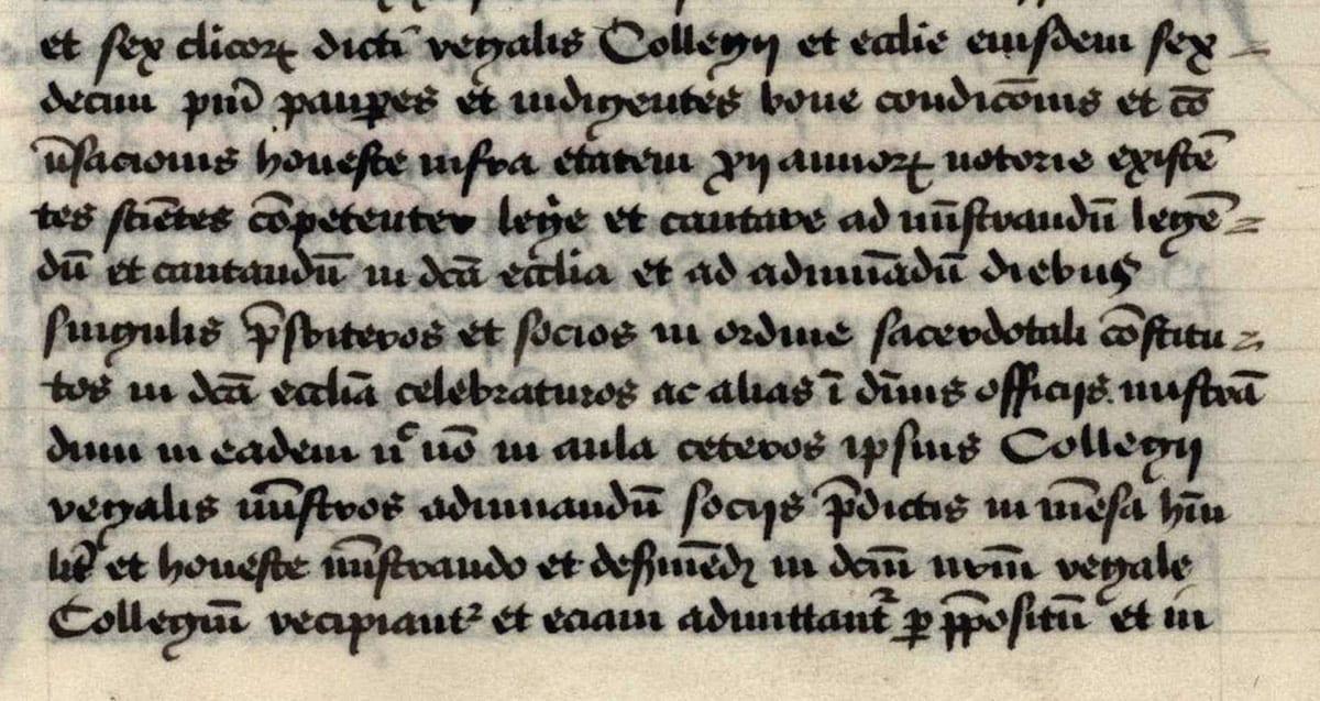 timeline-1450 The College Statutes