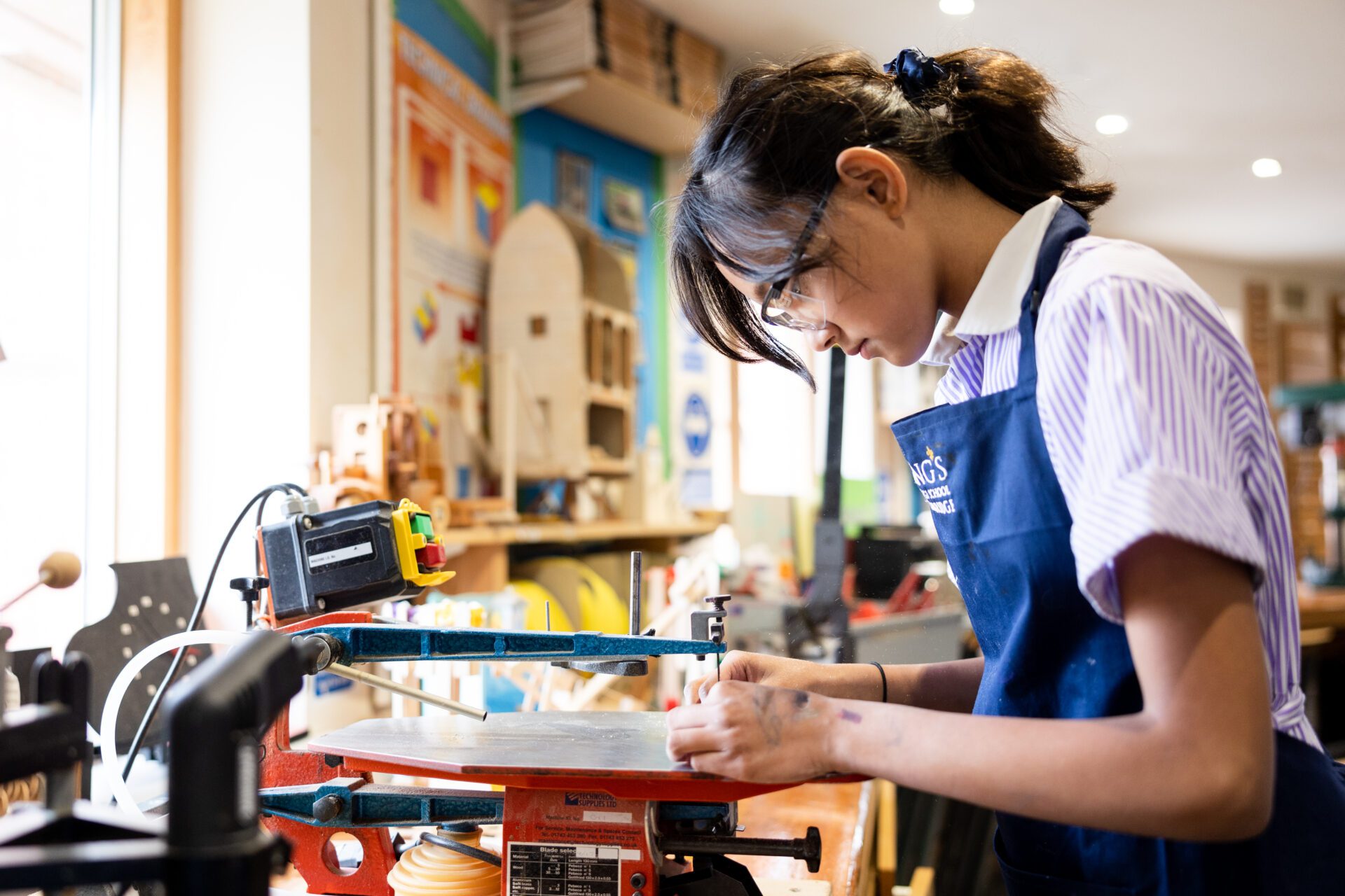 Pupils in science class