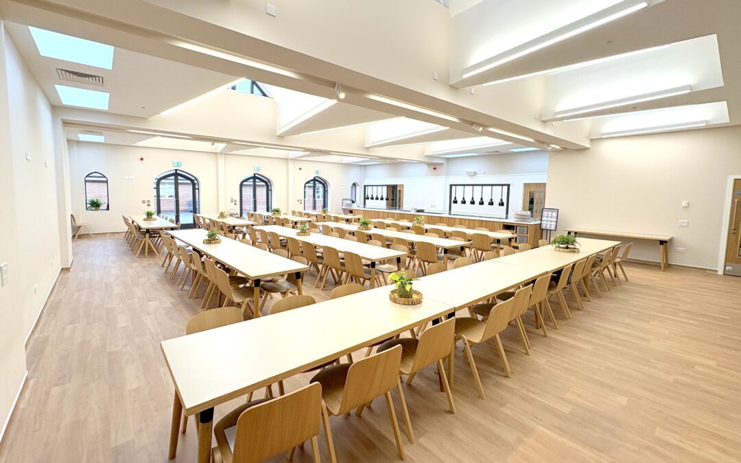 Building works completed and a beautiful new Dining Hall